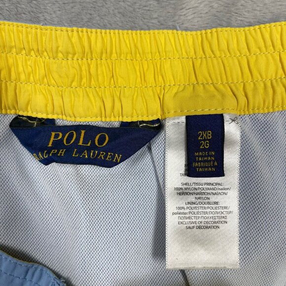 Polo Ralph Lauren Men's 2XB Blue Lined Swim Trunks‎ Swimsuit Suit / Swimwear - Picture 5 of 8
